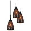 Woodbridge Lighting Venezia 5-Light Glass Cluster Pendant in Bronze/Mirror
