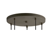 Woodbridge Lighting Venezia 5-Light Glass Cluster Pendant in Bronze/Mirror