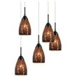 Woodbridge Lighting Venezia 5-Light Glass Cluster Pendant in Nickel/Mirror