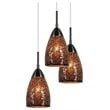 Woodbridge Lighting Venezia 5-Light Glass Cluster Pendant in Nickel/Mirror