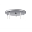 Woodbridge Lighting Venezia 5-Light Glass Cluster Pendant in Nickel/Mirror