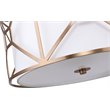 Woodbridge Lighting Regan Medium 3-Light Fabric LED Pendant in Brass