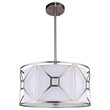 Woodbridge Lighting Regan Medium 3-Light Fabric LED Pendant in Satin Nickel