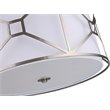 Woodbridge Lighting Regan Medium 3-Light Fabric LED Pendant in Satin Nickel