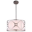 Woodbridge Lighting Regan Medium 3-Light Fabric LED Pendant in Satin Nickel
