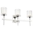 Woodbridge Lighting Regent Park 3Lt Glass Bath Light in Chrome/Petite Swizzle