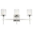 Woodbridge Lighting Regent Park 3Lt Glass Bath Light in Chrome/Petite Swizzle