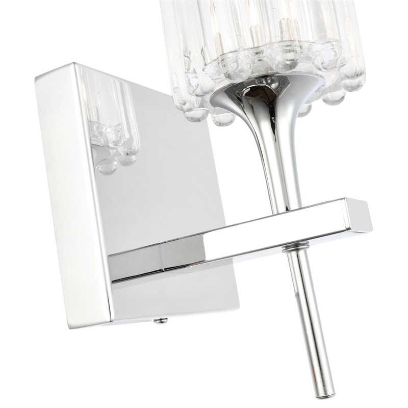 Woodbridge Lighting Regent Park 1Lt Glass Bath/Wall Light in Chrome/Swizzle