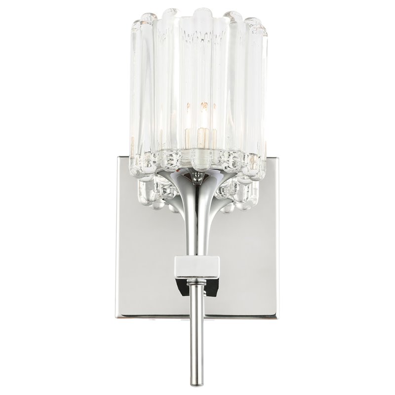 Woodbridge Lighting Regent Park 1Lt Glass Bath/Wall Light in Chrome/Swizzle