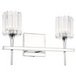 Woodbridge Lighting Regent Park 2Lt Glass Bath Light in Chrome/Petite Swizzle