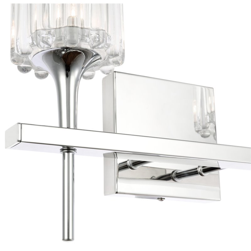 Woodbridge Lighting Regent Park 2Lt Glass Bath Light in Chrome/Petite Swizzle