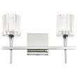 Woodbridge Lighting Regent Park 2Lt Glass Bath Light in Chrome/Petite Swizzle