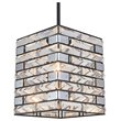 Woodbridge Lighting Shimmer 1-Light Metal and Glass Mini-Pendant in Black