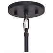 Woodbridge Lighting Shimmer 1-Light Metal and Glass Mini-Pendant in Black