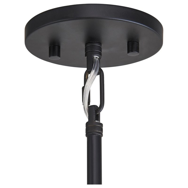 Woodbridge Lighting Shimmer 4-Light Metal and Glass Pendant in Black