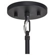 Woodbridge Lighting Shimmer 4-Light Metal and Glass Pendant in Black