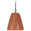 Woodbridge Lighting Sorg 1-Light Bamboo Mini-Pendant in Classic Brass
