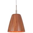 Woodbridge Lighting Sorg 1-Light Bamboo Mini-Pendant in Satin Nickel