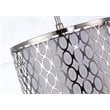 Woodbridge Lighting Spencer 3-Light Metal and Fabric Pendant in Satin Nickel