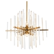 Woodbridge Lighting Spires 6-Light Metal Chandelier in Brass/Plated Amber