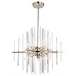 Woodbridge Lighting Spires 6-Light Metal Chandelier in Nickel/Plated Chrome