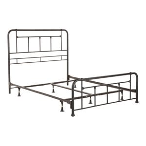 Baldwin Full Sized Decorative Metal Bed in Textured Black
