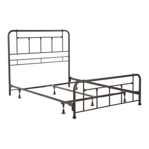 Fashion Bed Group Baldwin King Sized Decorative Metal Bed in Textured Black