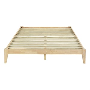 Willa King Wood Platform Bed - Natural Finish