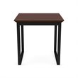 Gansett Reception Waiting Room Healthcare Steel End Table / Black Steel / Walnut