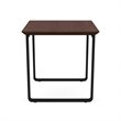Gansett Reception Waiting Room Healthcare Steel End Table / Black Steel / Walnut