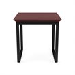 Gansett Reception Waiting Room Steel End Table / Black Steel / Mahogany