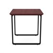 Gansett Reception Waiting Room Steel End Table / Black Steel / Mahogany