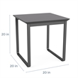 Gansett Reception Waiting Room Steel End Table / Black Steel / Mahogany
