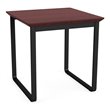 Gansett Reception Waiting Room Steel End Table / Black Steel / Mahogany
