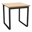 Gansett Reception Waiting Room Steel End Table / Black Steel / Natural
