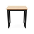 Gansett Reception Waiting Room Steel End Table / Black Steel / Natural