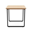 Gansett Reception Waiting Room Steel End Table / Black Steel / Natural
