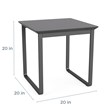Gansett Reception Waiting Room Steel End Table / Black Steel / Natural
