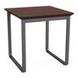 Gansett Reception Waiting Room Steel End Table / Charcoal Steel / Walnut