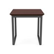 Gansett Reception Waiting Room Steel End Table / Charcoal Steel / Walnut