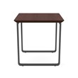Gansett Reception Waiting Room Steel End Table / Charcoal Steel / Walnut