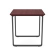 Gansett Reception Waiting Room Steel End Table / Charcoal Steel / Mahogany