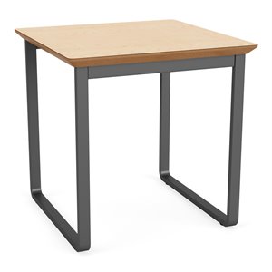 lesro gansett modern steel metal end table in charcoal