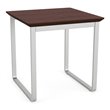 Gansett Reception Waiting Room Steel End Table / Silver Steel / Walnut