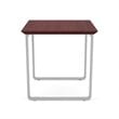 Gansett Reception Waiting Room Steel End Table / Silver Steel / Mahogany