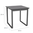 Gansett Reception Waiting Room Steel End Table / Silver Steel / Mahogany