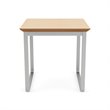 Gansett Reception Waiting Room Steel End Table / Silver Steel / Natural