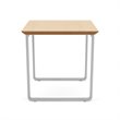 Gansett Reception Waiting Room Steel End Table / Silver Steel / Natural