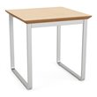 Gansett Reception Waiting Room Steel End Table / Silver Steel / Natural