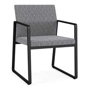 Gansett Reception Waiting Room Healthcare Guest Chair / Black Steel / Gray